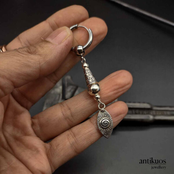 evil eye pendant earring