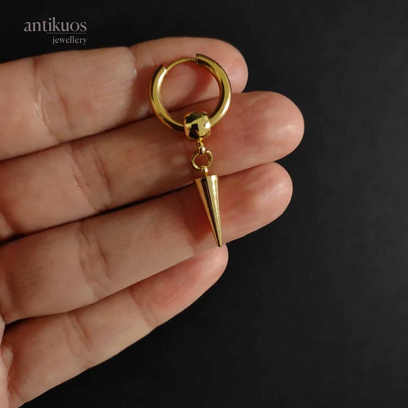 Gold spike earring - Image 3
