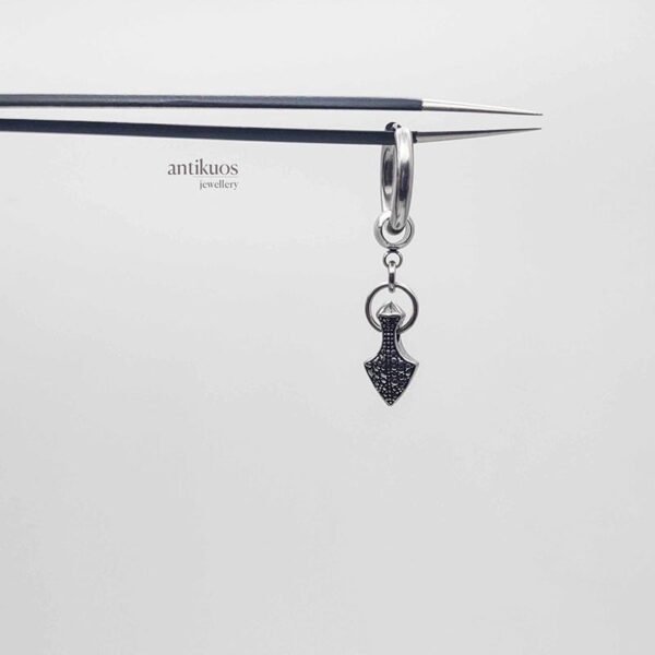 viking arrow pendant earring