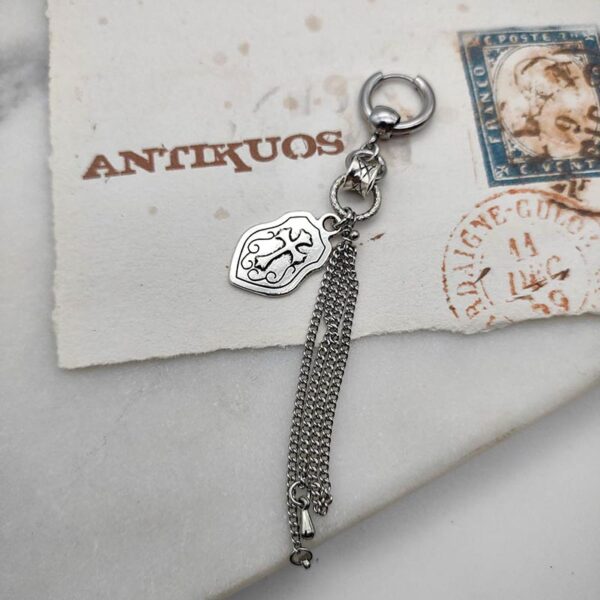 shield and chains earring