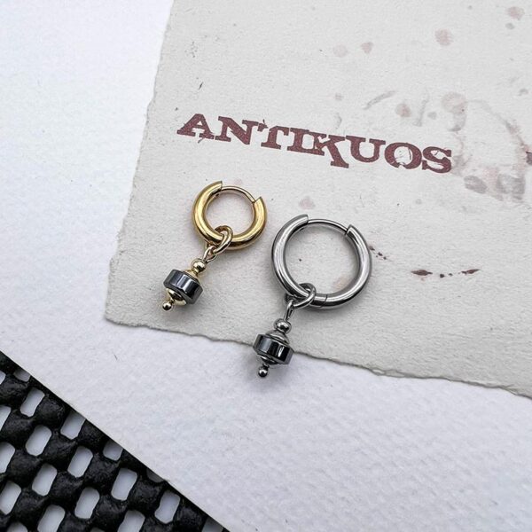 Hematite Drop earring